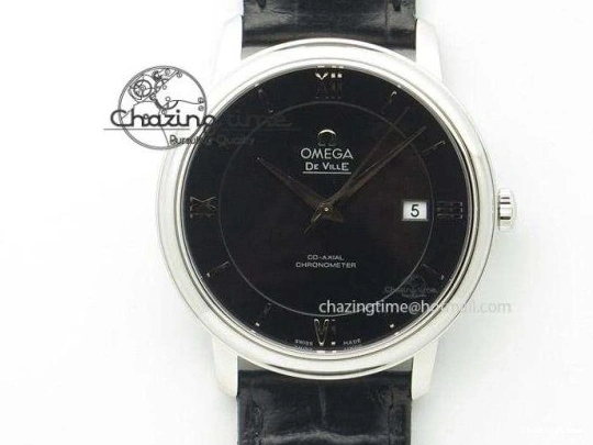0404 Flexible De Ville MK 1:1 Best Edition SS White Dial On Black Leather Asian Seagull T1701 (Sec@6) 8244